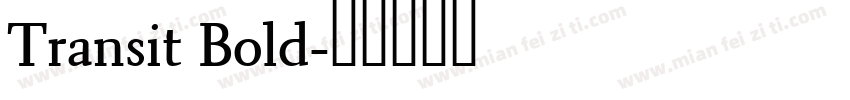 Transit Bold字体转换
